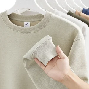 Womens Sweatshirts Thick Warm Long Sleeve Oversize Sweatshirt O-neck Cotton Fleece Autumn Winter Tops Korean Bottoming Shirts